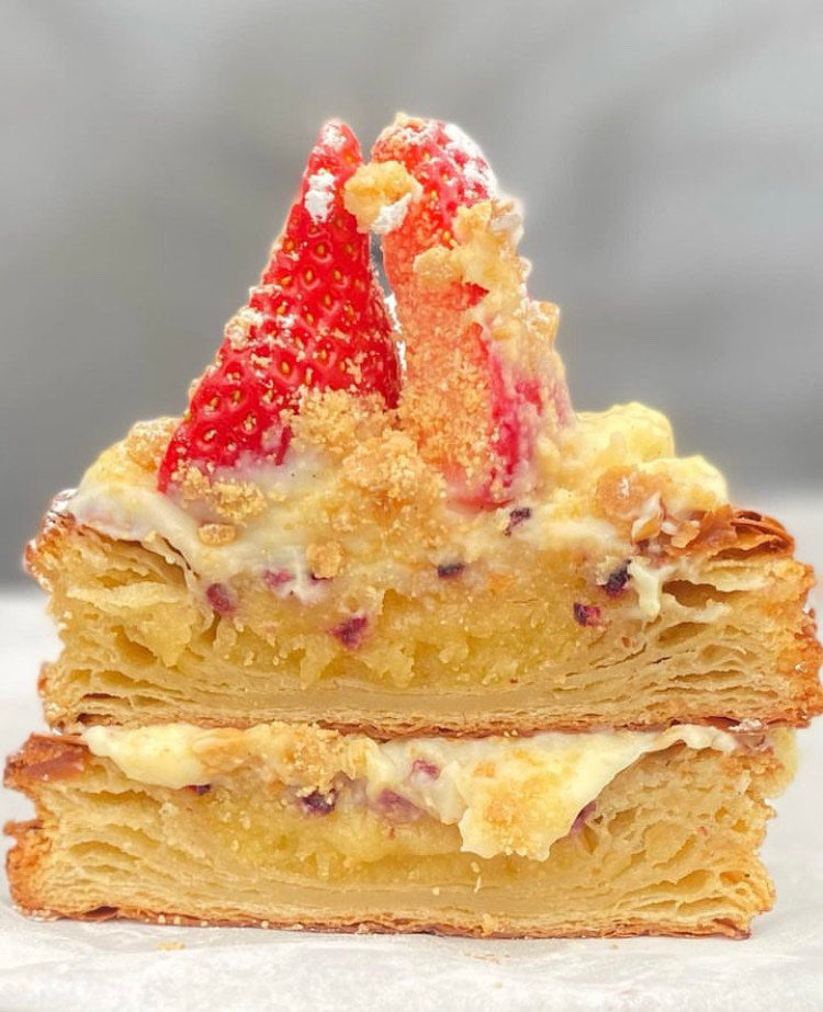 Strawberries + Cream Danish