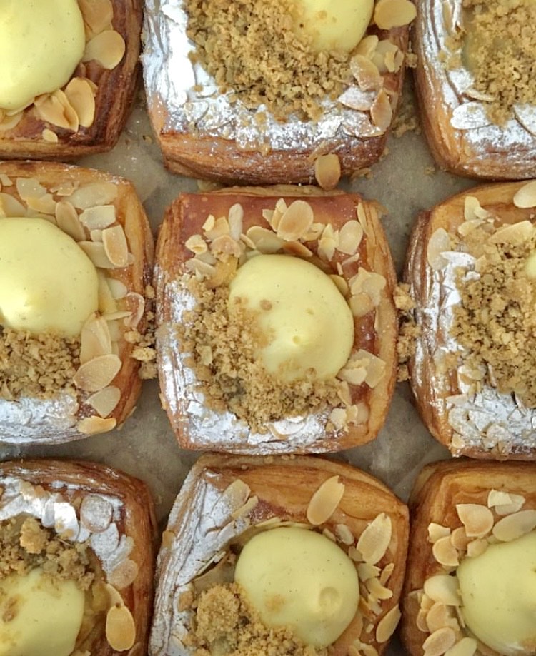 Pear + Caramelised White Chocolate Danish