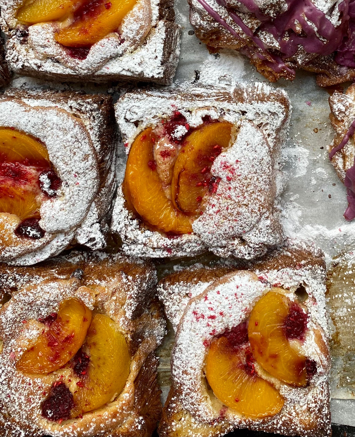 Peach + Raspberry Bostock