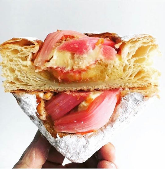 Rhubarb + Custard Danish