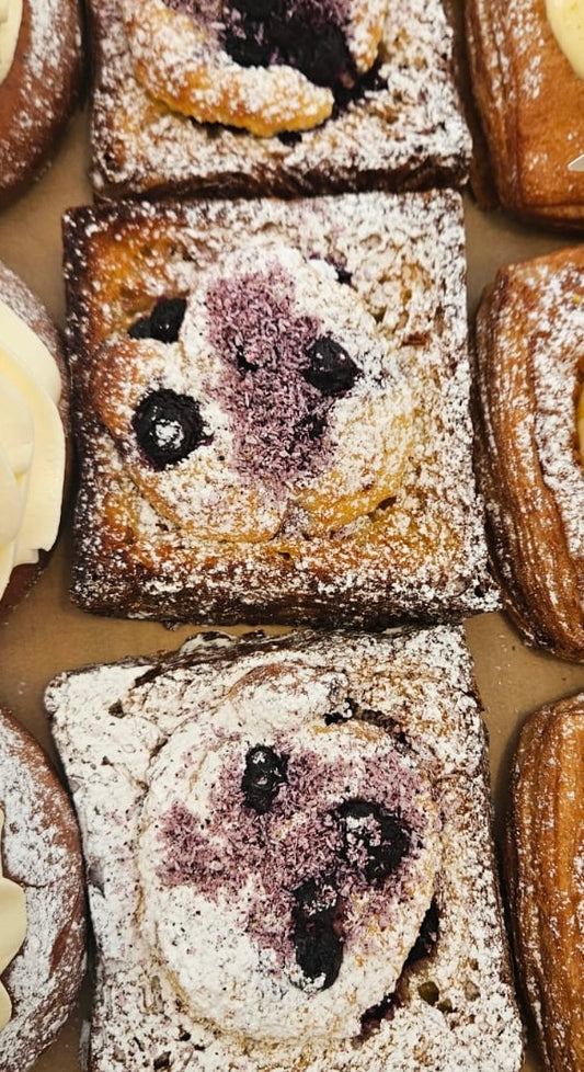 Coconut + Blueberry Bostock