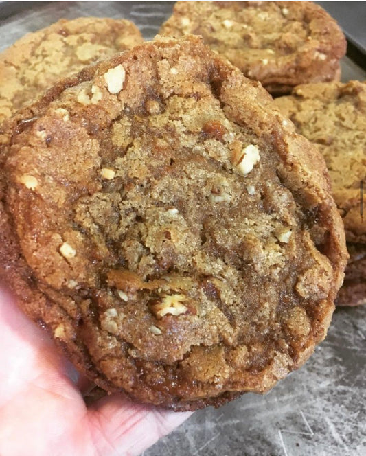Toffee, White Chocolate + Pecan Cookie