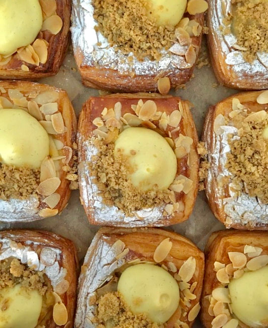 Pear + Caramelised White Chocolate Danish